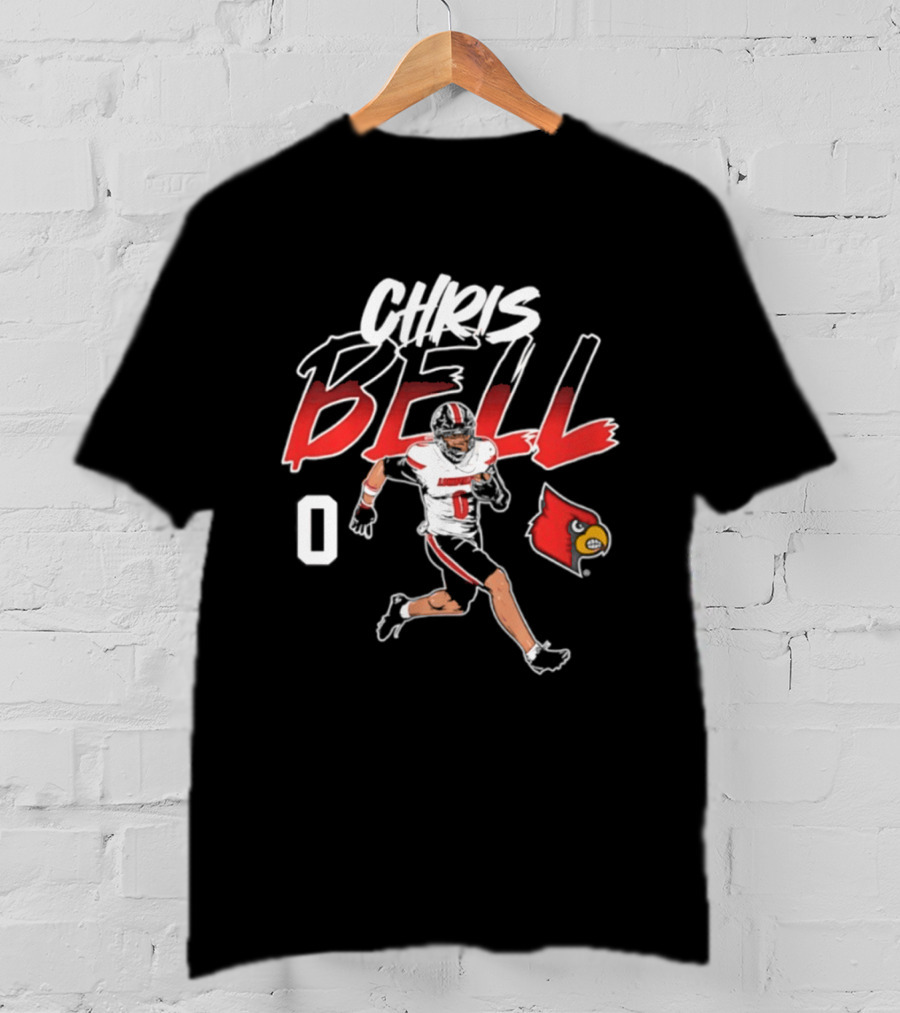 Chris Bell Louisville Cardinals Football 0 Pose T-Shirt