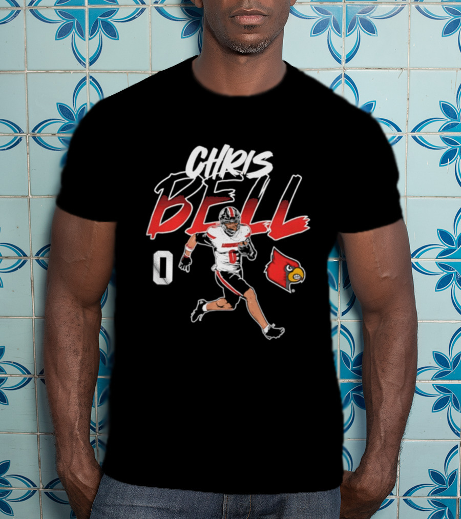 Chris Bell Louisville Cardinals Football 0 Pose T-Shirt