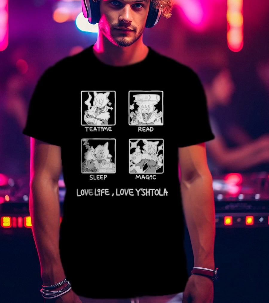 Love Life Y'shtola Teatime Read Sleep Magic T-Shirt