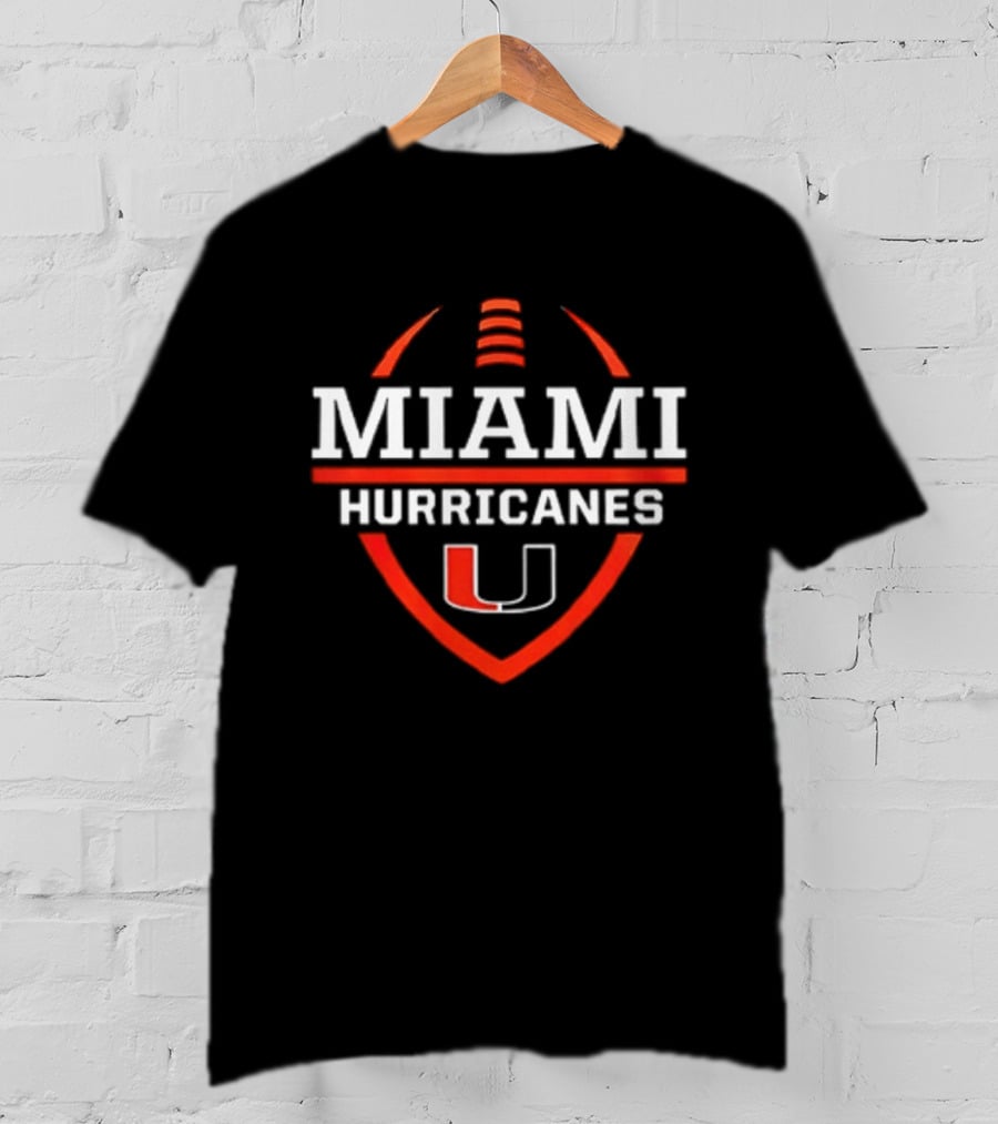 Miami Hurricanes 2026 Helmet Pregame Football University U 2 Sided T-Shirt