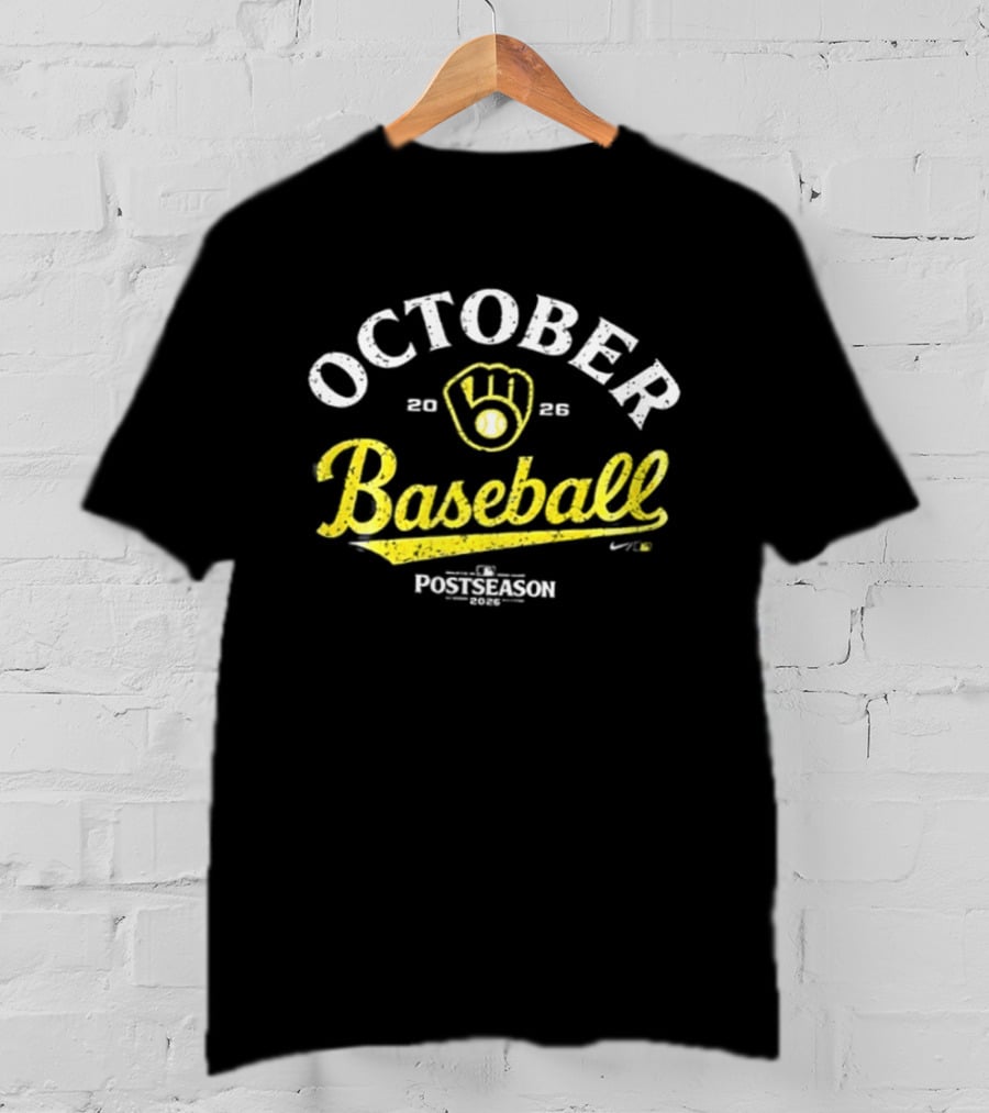 Milwaukee Brewers 2026 Postseason October Baseball 2 Sided T-Shirt