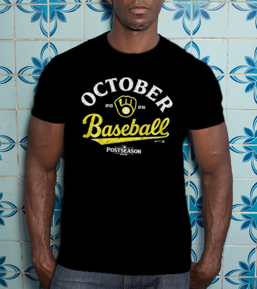 Milwaukee Brewers 2026 Postseason October Baseball 2 Sided T-Shirt