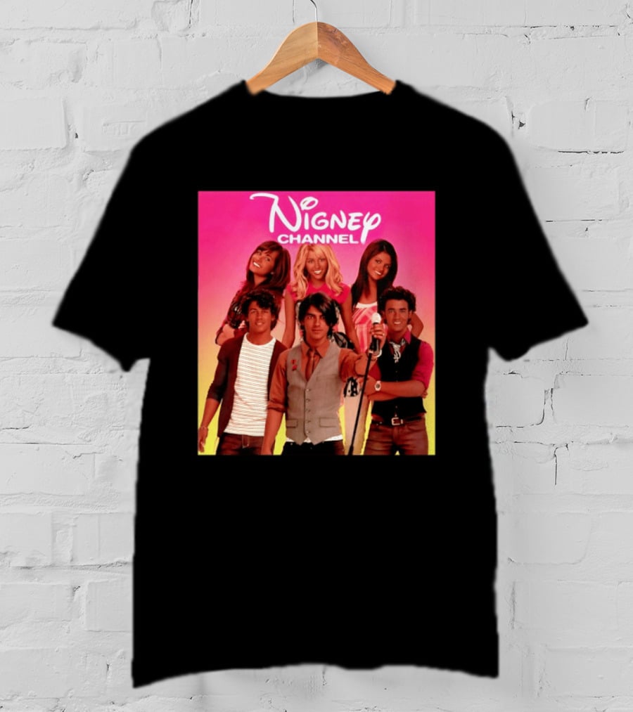 Nigney Channel Jonas Brothers Y2K Meme Vintage Throwback T-Shirt