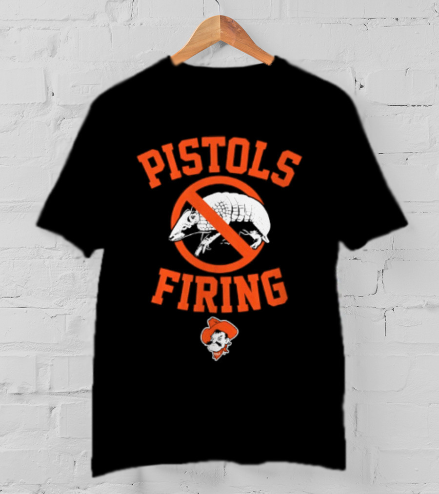 Pistols Firing Oklahoma State Cowboys Football NCAA T-Shirt