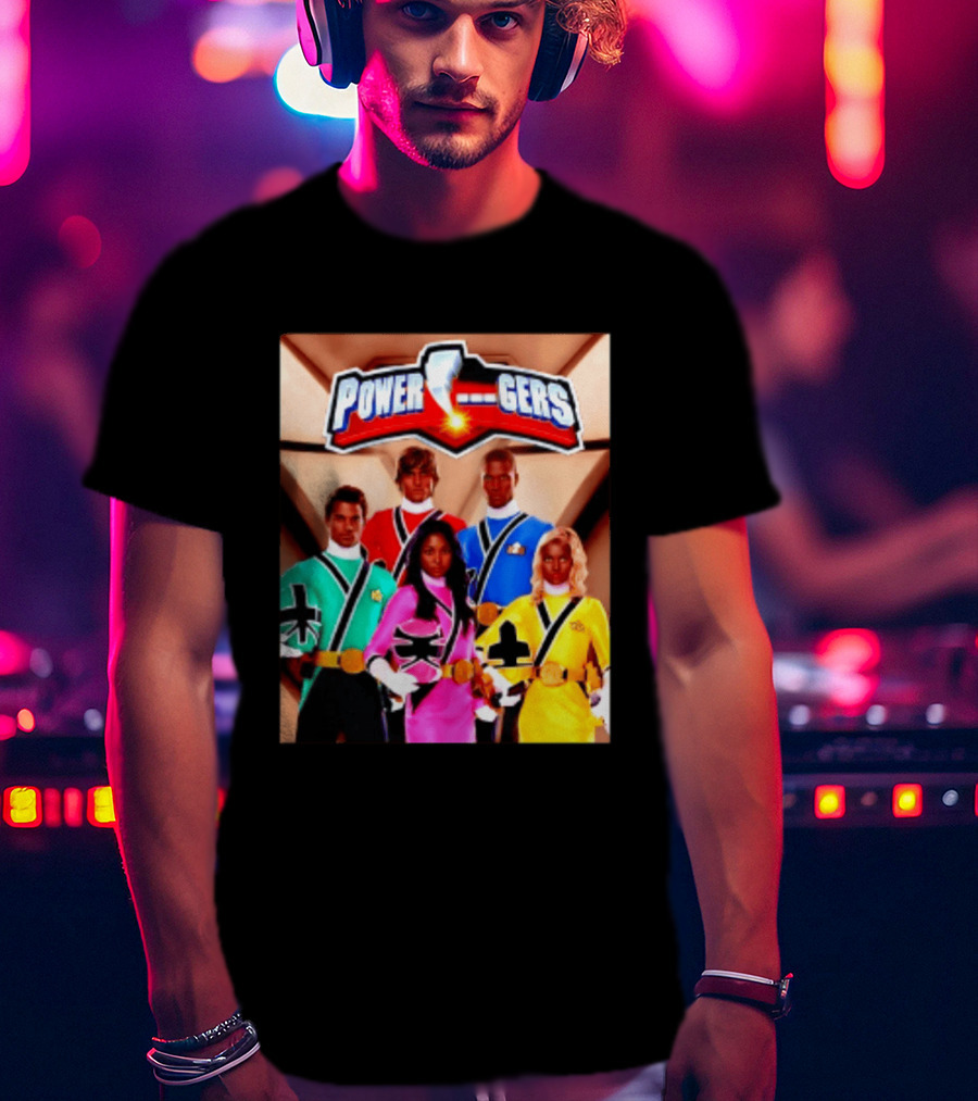 Power Rangers SPD Team Uniforms Super Sentai Action Figures T-Shirt
