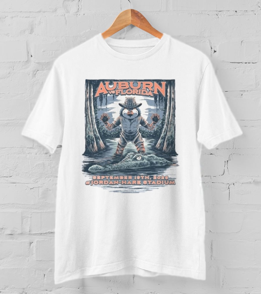 Auburn Vs Florida Football September 19th 2026 Jordan Hare Stadium T-Shirt