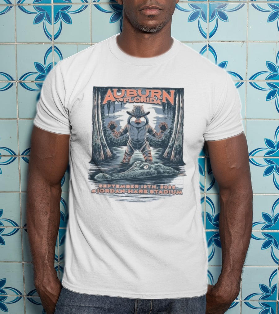 Auburn Vs Florida Football September 19th 2026 Jordan Hare Stadium T-Shirt