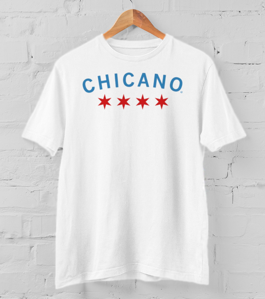 Chicano Chicago Stars Iconic Red And Blue T-Shirt