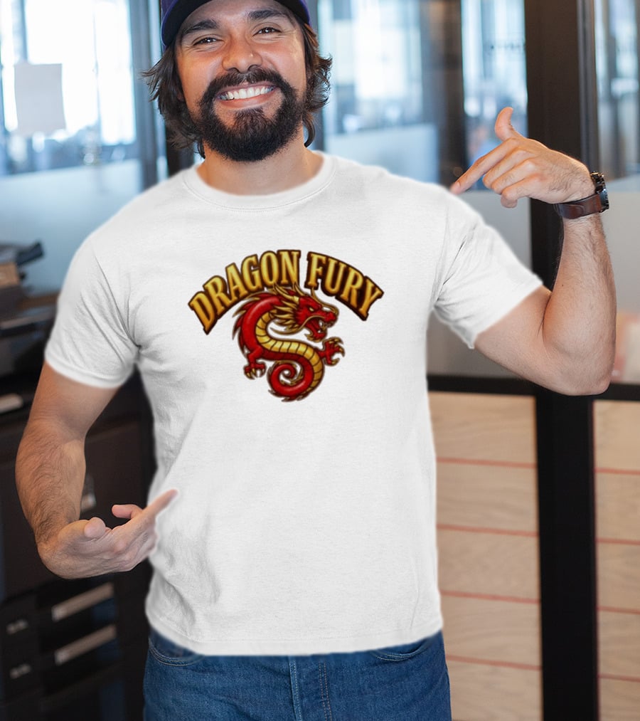 Dragon Fury Red Gold Chinese Dragon T-Shirt