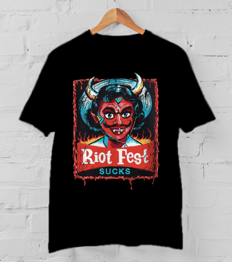 Riot Fest Sucks 2026 Chicago September 18 20 Little Devil Lineup Douglass Park T-Shirt