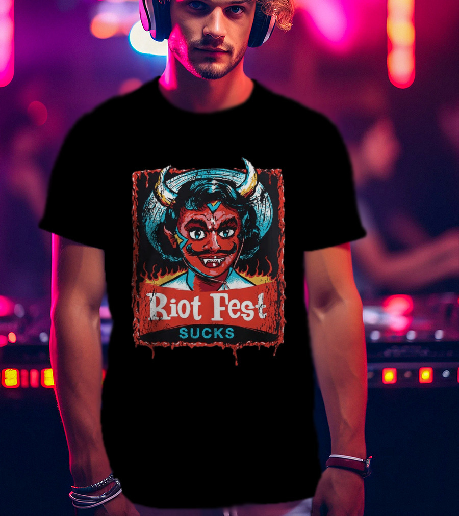 Riot Fest Sucks 2026 Chicago September 18 20 Little Devil Lineup Douglass Park T-Shirt