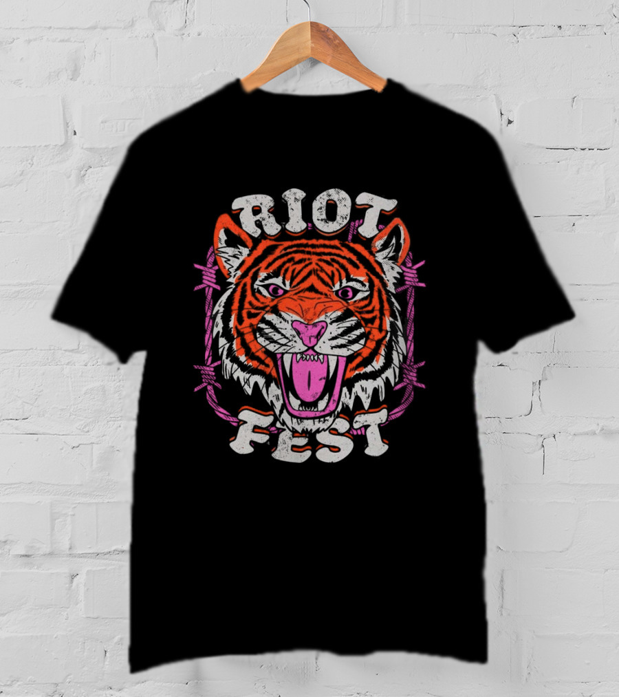 Riot Fest 2026 Chicago Douglass Park Tiger Lineup September 18 20 T-Shirt