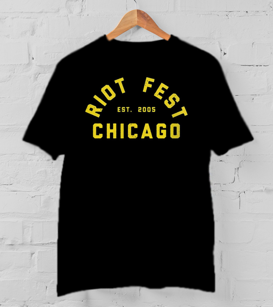 Riot Fest Chicago Est. 2005 Yellow Lineup Douglass Park September 18 20 2026 T-Shirt