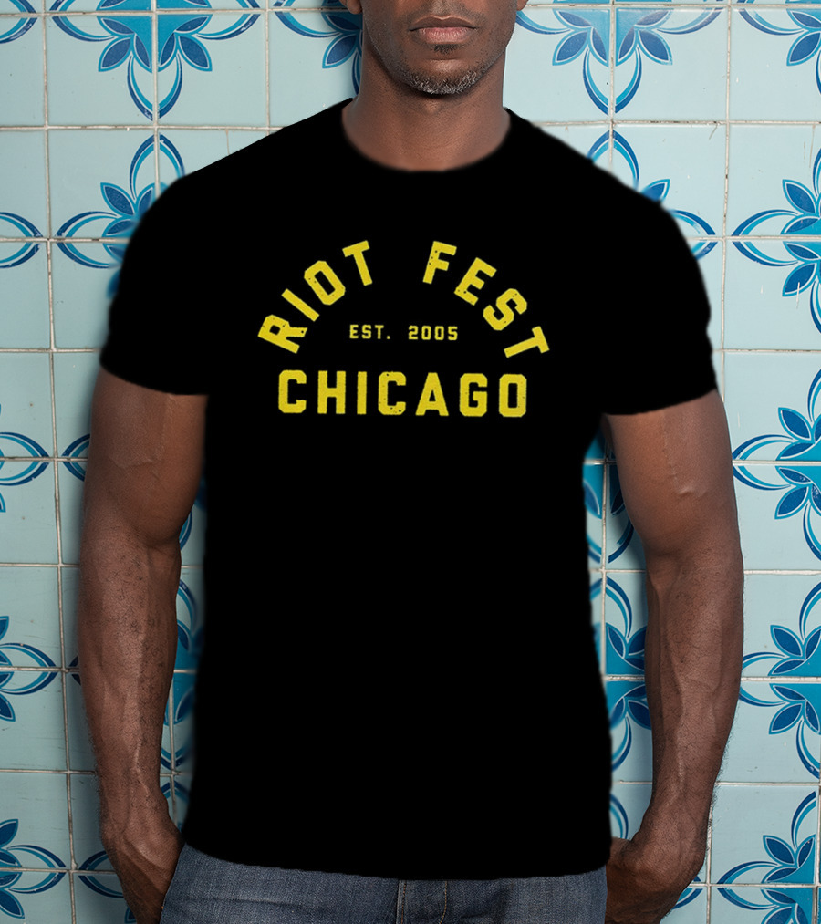 Riot Fest Chicago Est. 2005 Yellow Lineup Douglass Park September 18 20 2026 T-Shirt