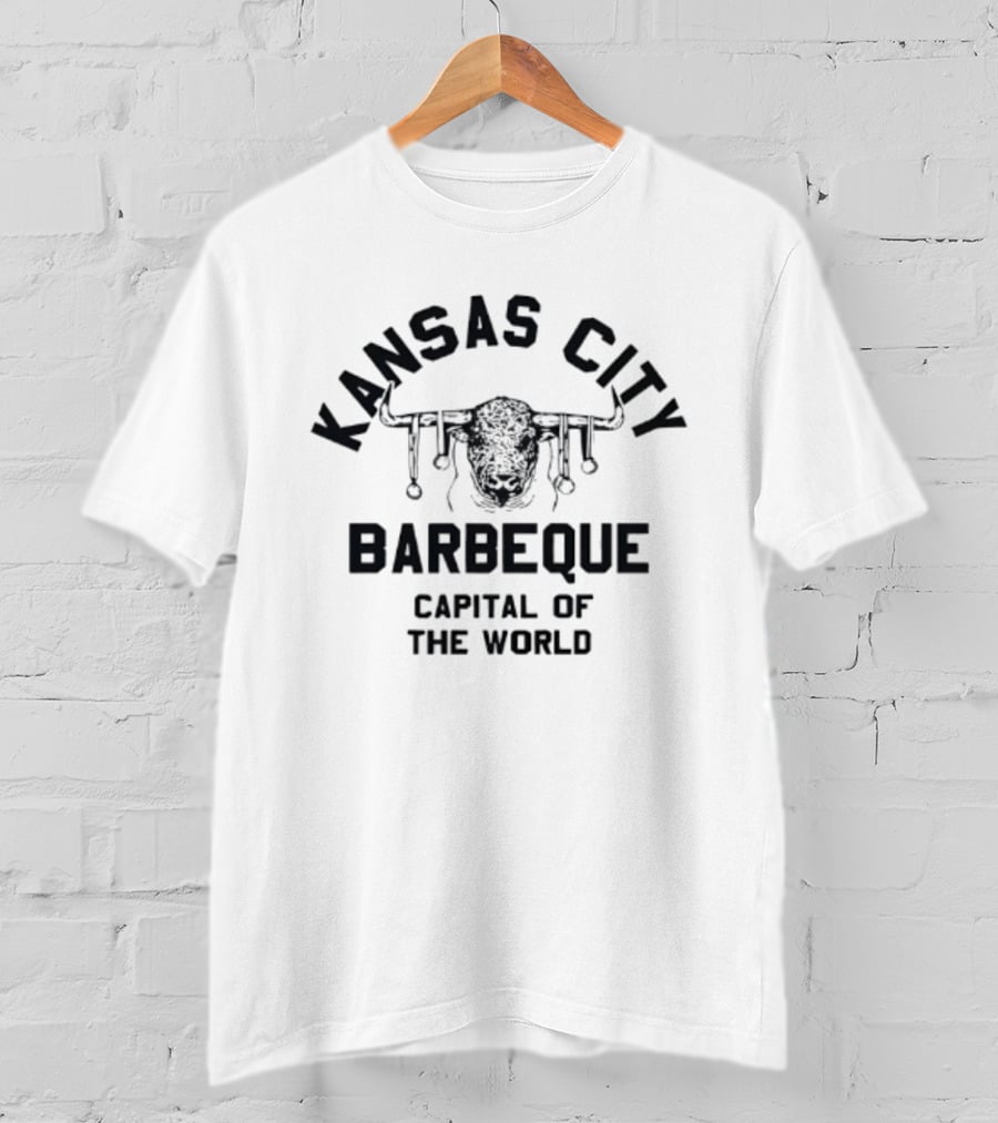Kansas City Barbeque Capital Of The World Bull Skull BBQ Tradition T-Shirt