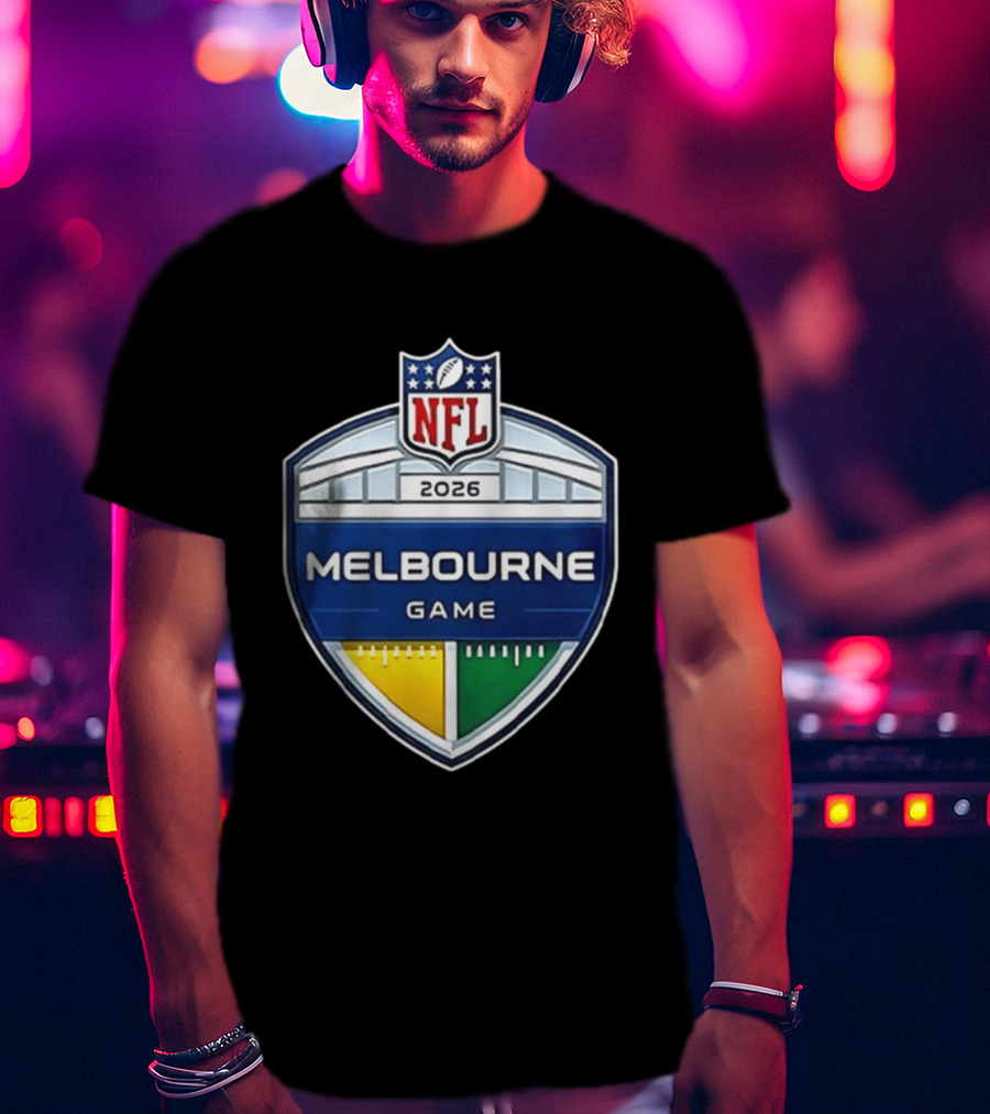 San Francisco 49ers NFL 2026 Melbourne Game Two Sided T-Shirt