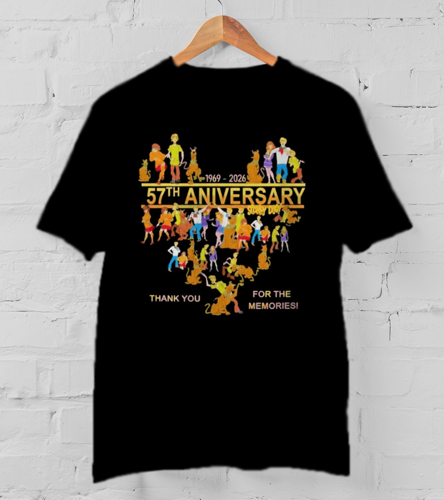 Scooby Doo 57th Anniversary 1969 2026 Thank You For The Memories T-Shirt