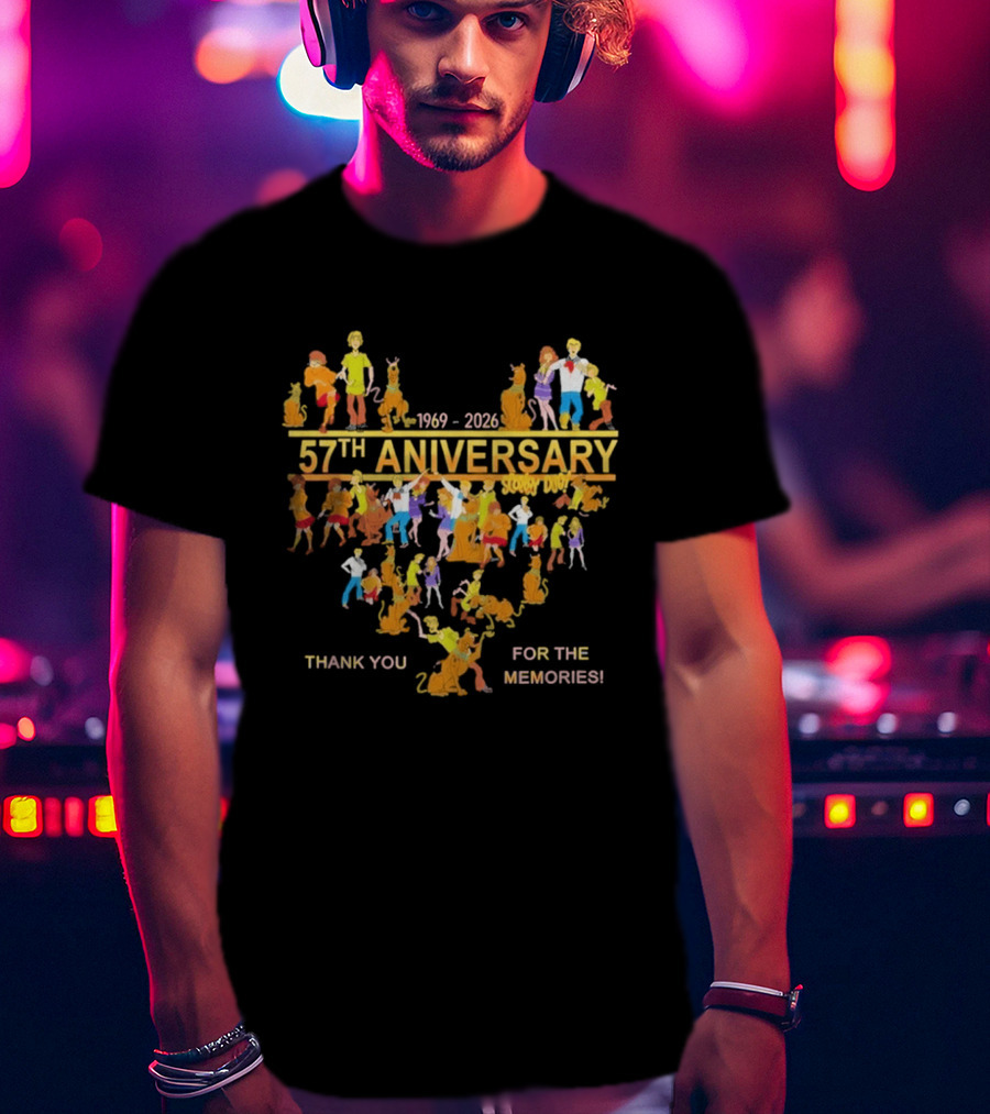 Scooby Doo 57th Anniversary 1969 2026 Thank You For The Memories T-Shirt