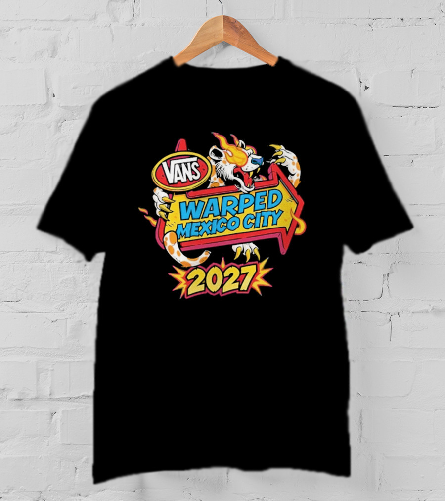 Vans Warped Mexico City 2027 Dragon Flame Arrow Event T-Shirt
