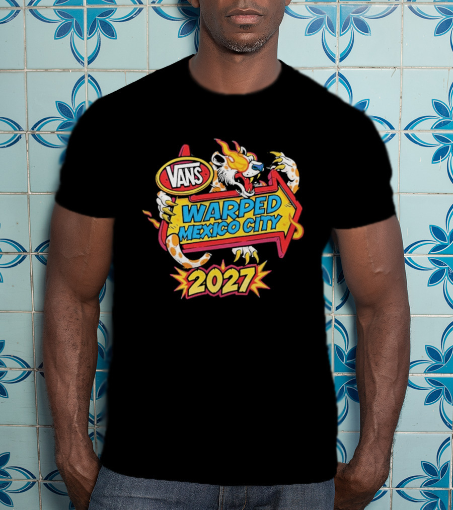 Vans Warped Mexico City 2027 Dragon Flame Arrow Event T-Shirt