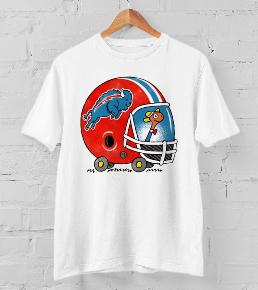 Lowly Worm Wearing Buffalo Bills Football Helmet With Buffalo T-Shirt