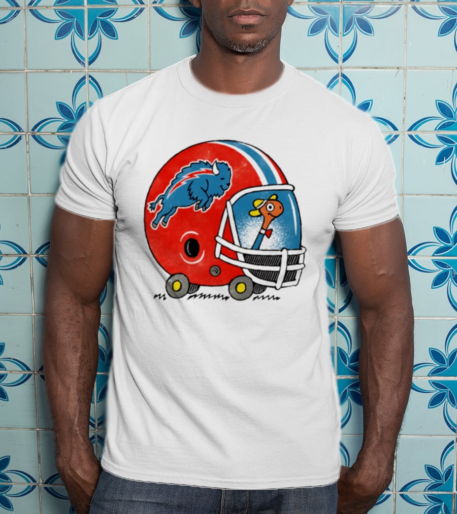 Lowly Worm Wearing Buffalo Bills Football Helmet With Buffalo T-Shirt