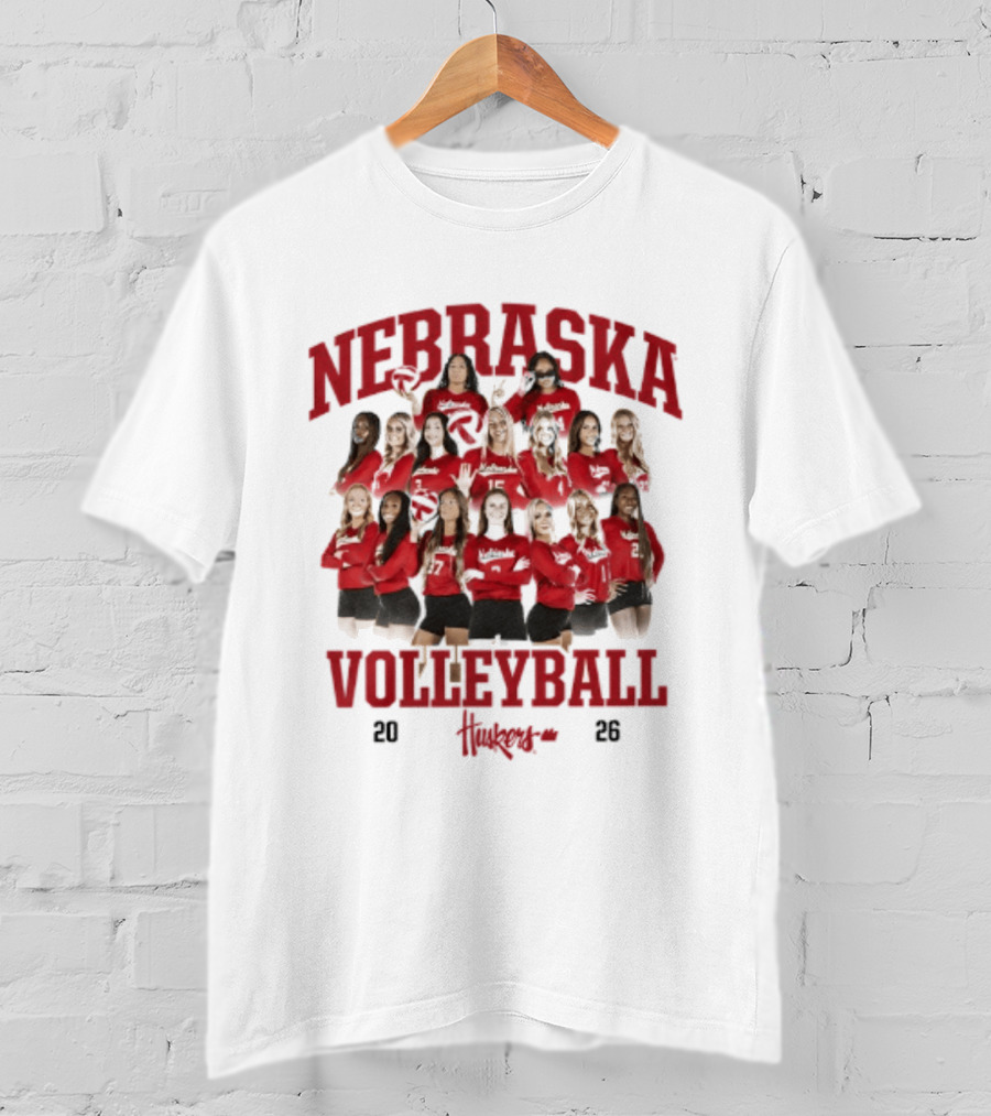 Nebraska Volleyball Women's Team 2026 Collage T-Shirt