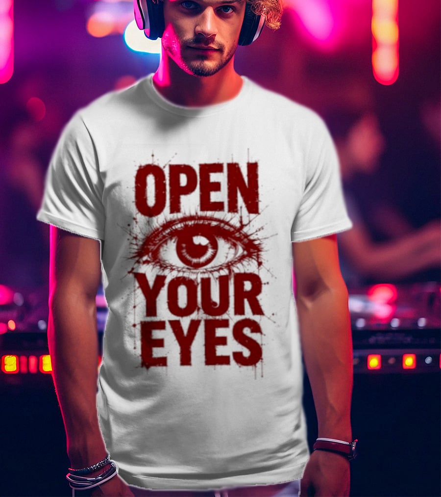 OPEN YOUR EYES Red Splatter Eye T-Shirt