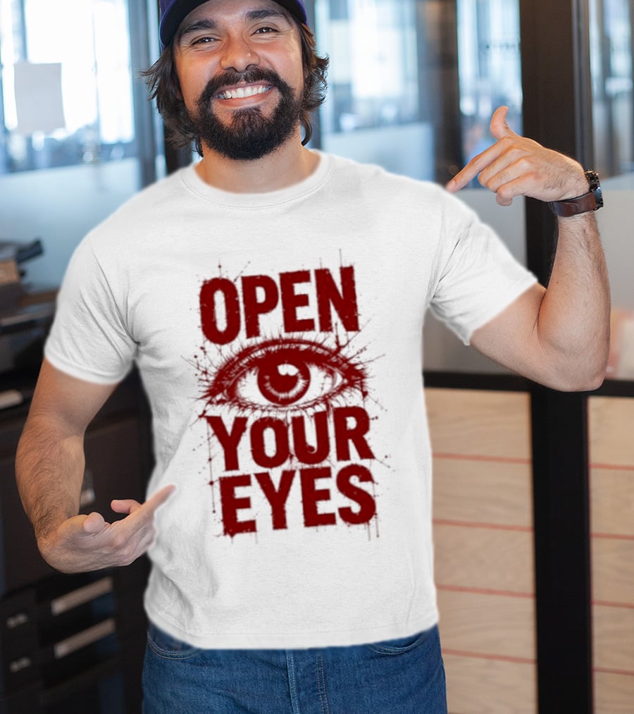 OPEN YOUR EYES Red Splatter Eye T-Shirt