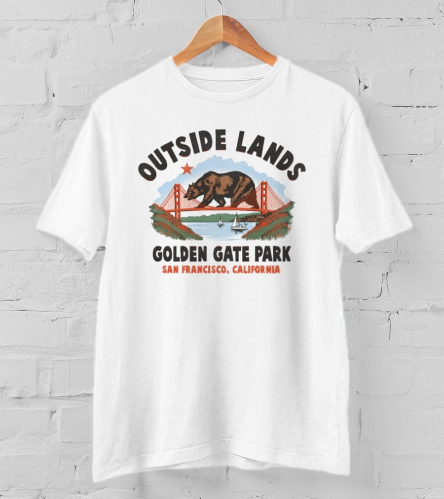 Golden Gate Park Outside Lands 2026 San Francisco California Bear Bridge T-Shirt