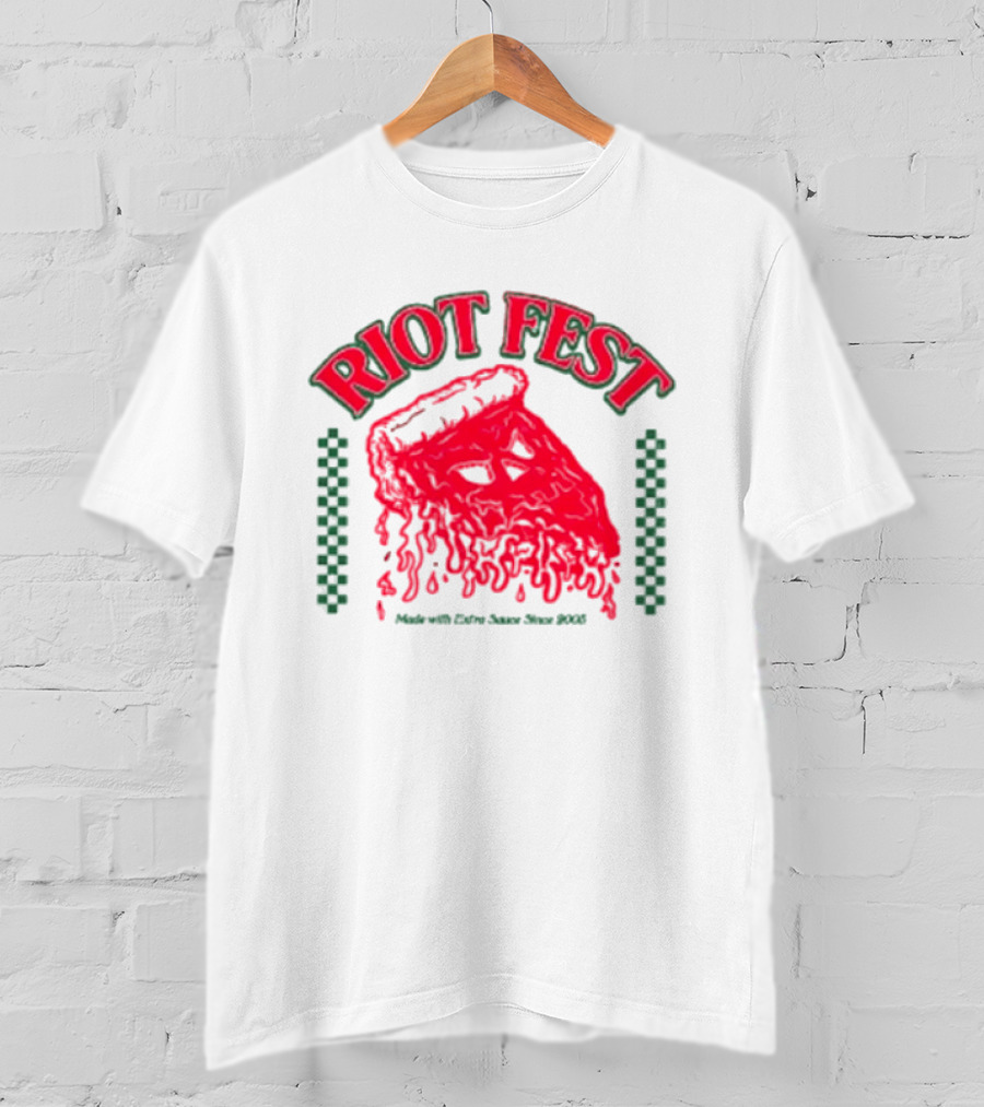 Riot Fest Chicago 2026 Douglass Park September 18 20 Pizza Lineup T-Shirt