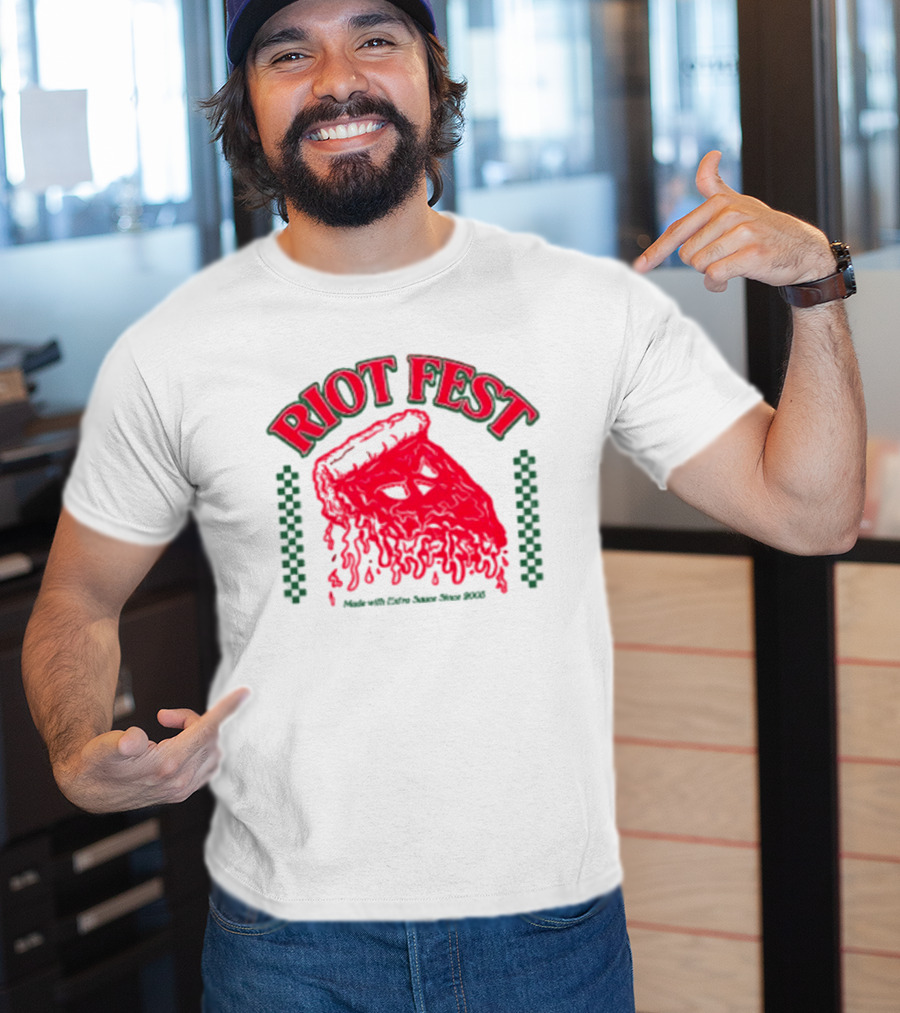 Riot Fest Chicago 2026 Douglass Park September 18 20 Pizza Lineup T-Shirt