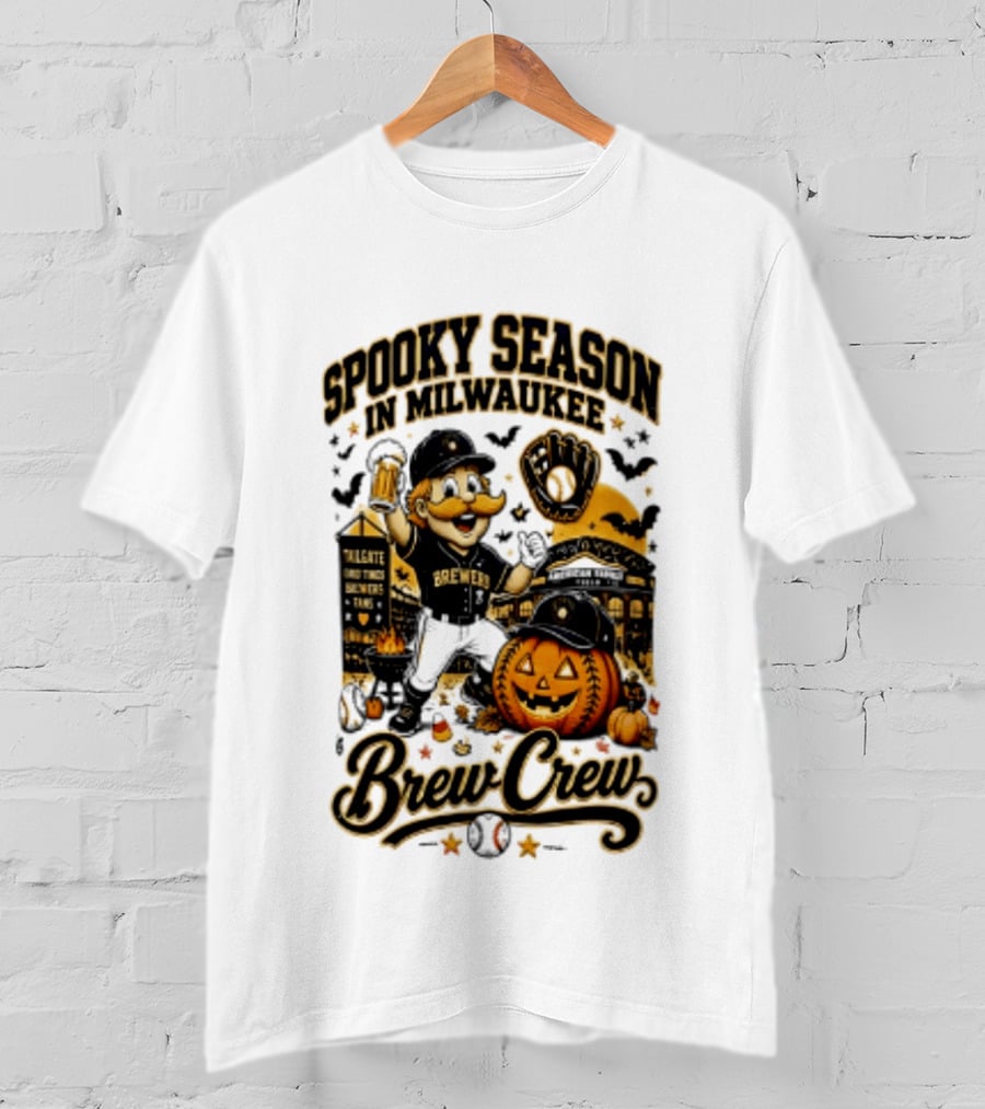 Spooky Season In Milwaukee Brewers Brew Crew Halloween 2026 T-Shirt