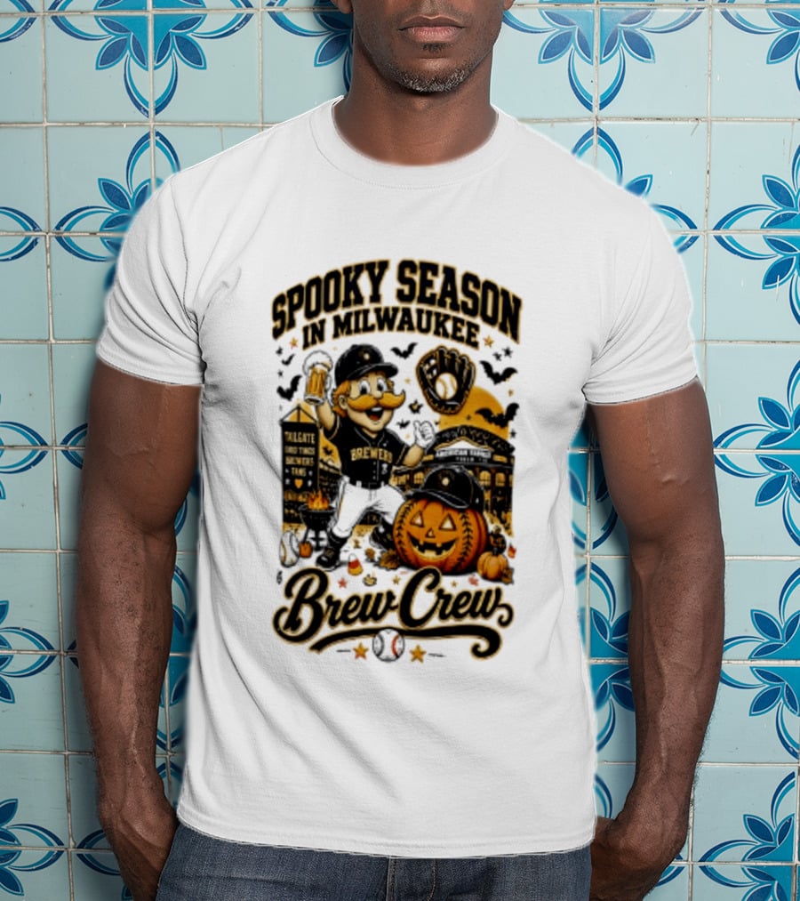 Spooky Season In Milwaukee Brewers Brew Crew Halloween 2026 T-Shirt