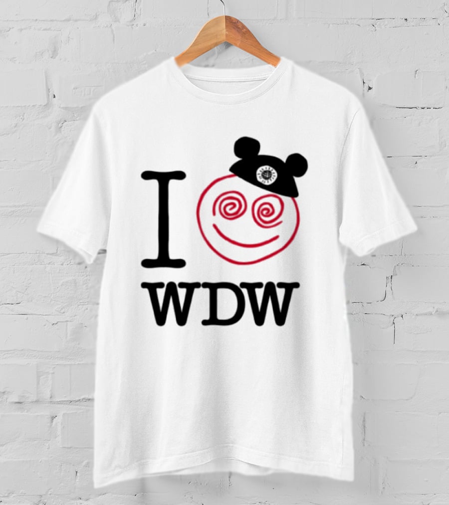 I Love WDW Lost Bros Store All The Time Disney Mickey Hat Smiley Face T-Shirt