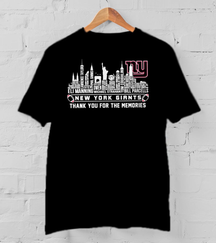 New York Giants Skyline Football Memories Appreciation T-Shirt