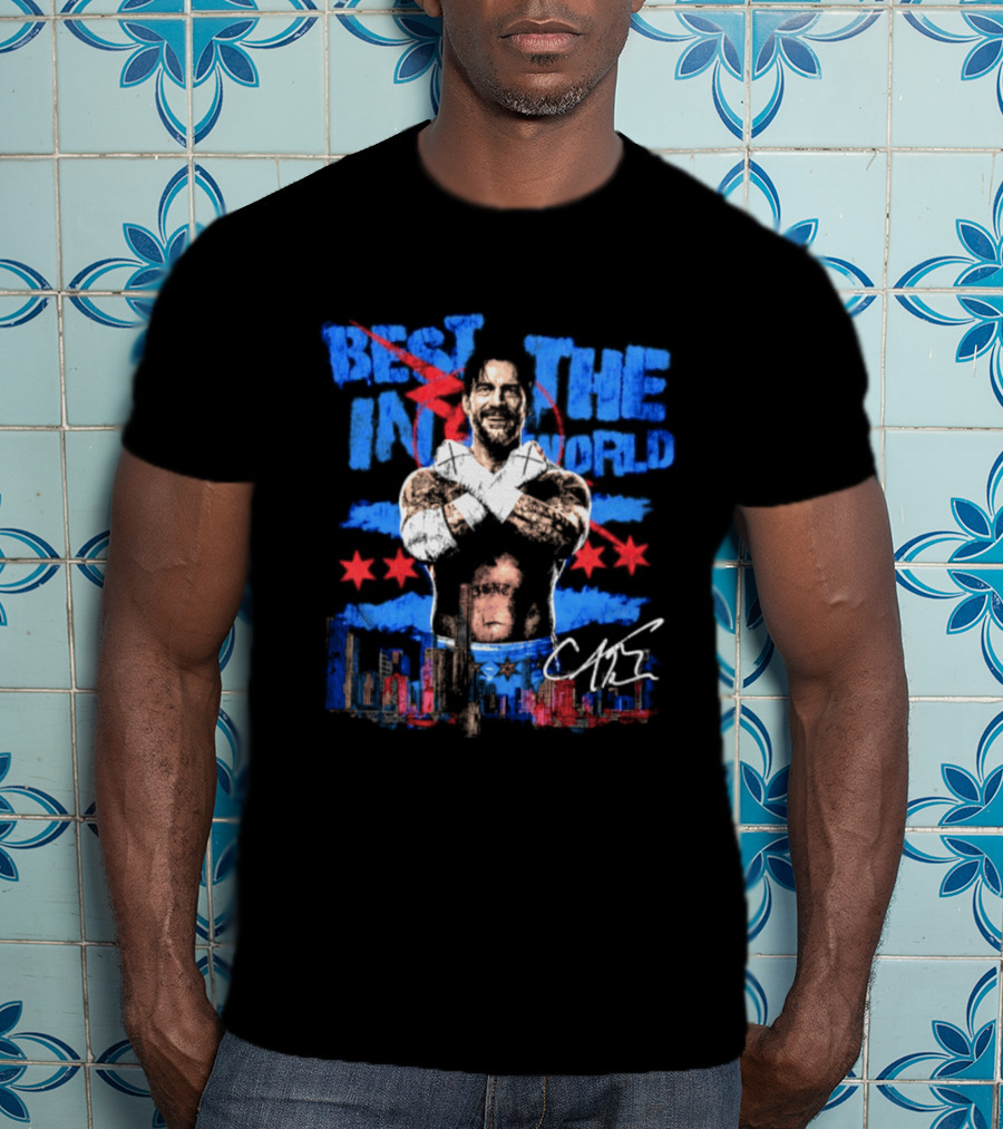 Best In The World CM Punk Chicago Wrestling Signature T-Shirt