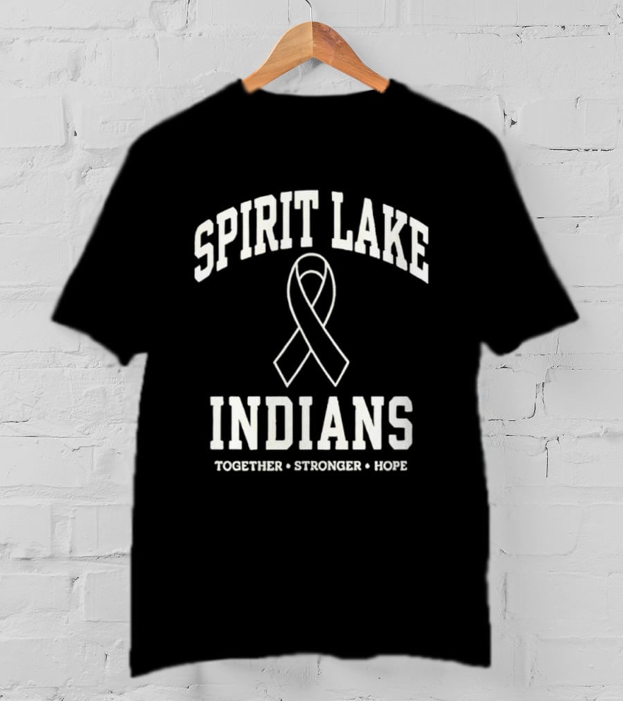 Spirit Lake Indians Ribbon Together Stronger Hope T-Shirt