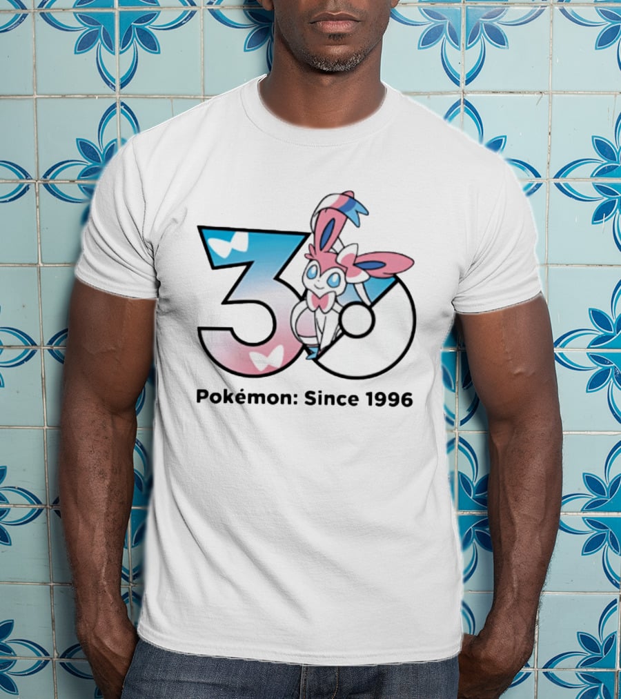 Sylveon Pokémon 30 Years Anniversary Since 1996 Celebration T-Shirt