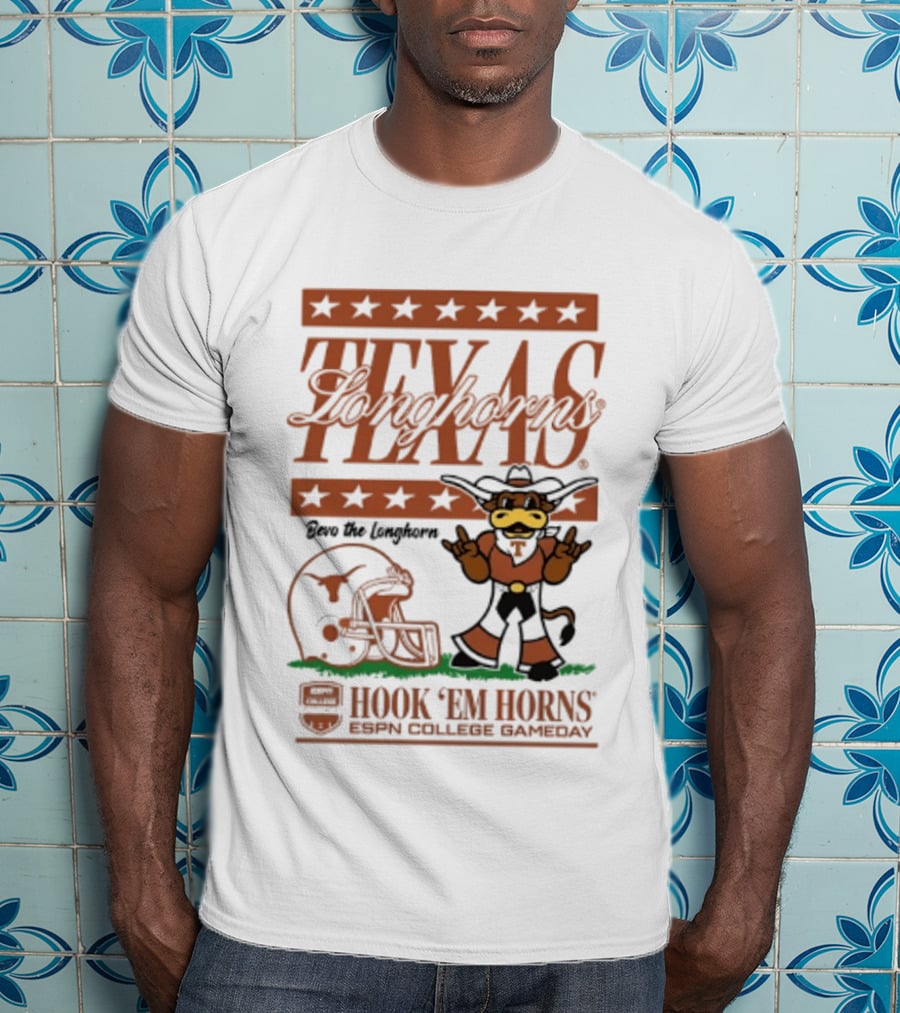 Texas Longhorns Bevo The Longhorn Hook 'Em Horns ESPN College Gameday 2026 T-Shirt