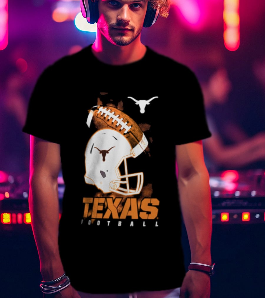 Texas Longhorns Football Helmet Glory NCAA Highlights T-Shirt