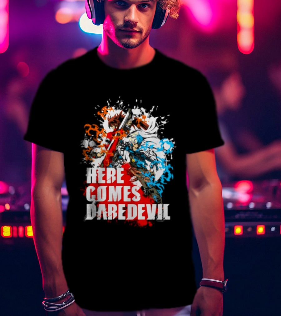 Here Comes Daredevil Guilty Sol Badguy Vibrant Splash T-Shirt
