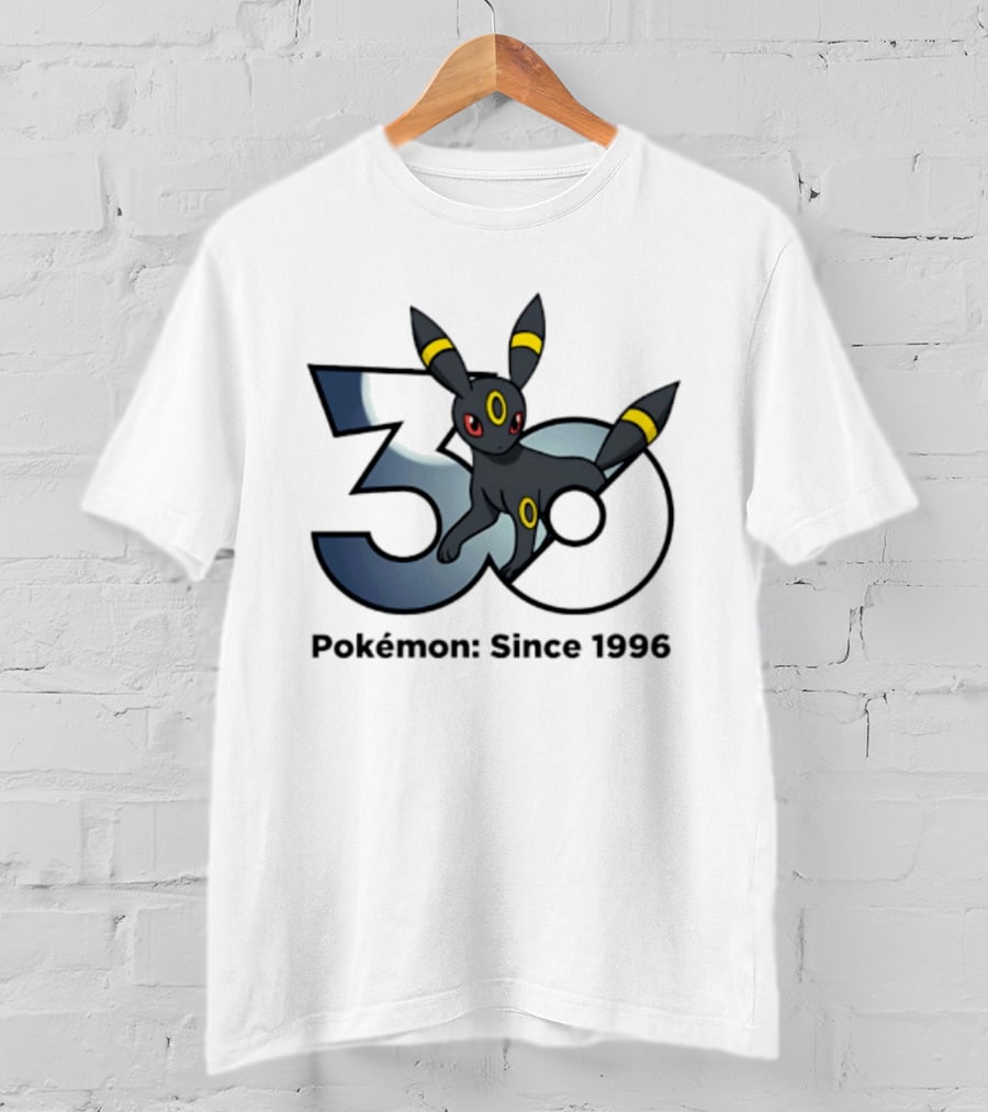 Umbreon Pokemon 30th Anniversary 1996 Celebration T-Shirt