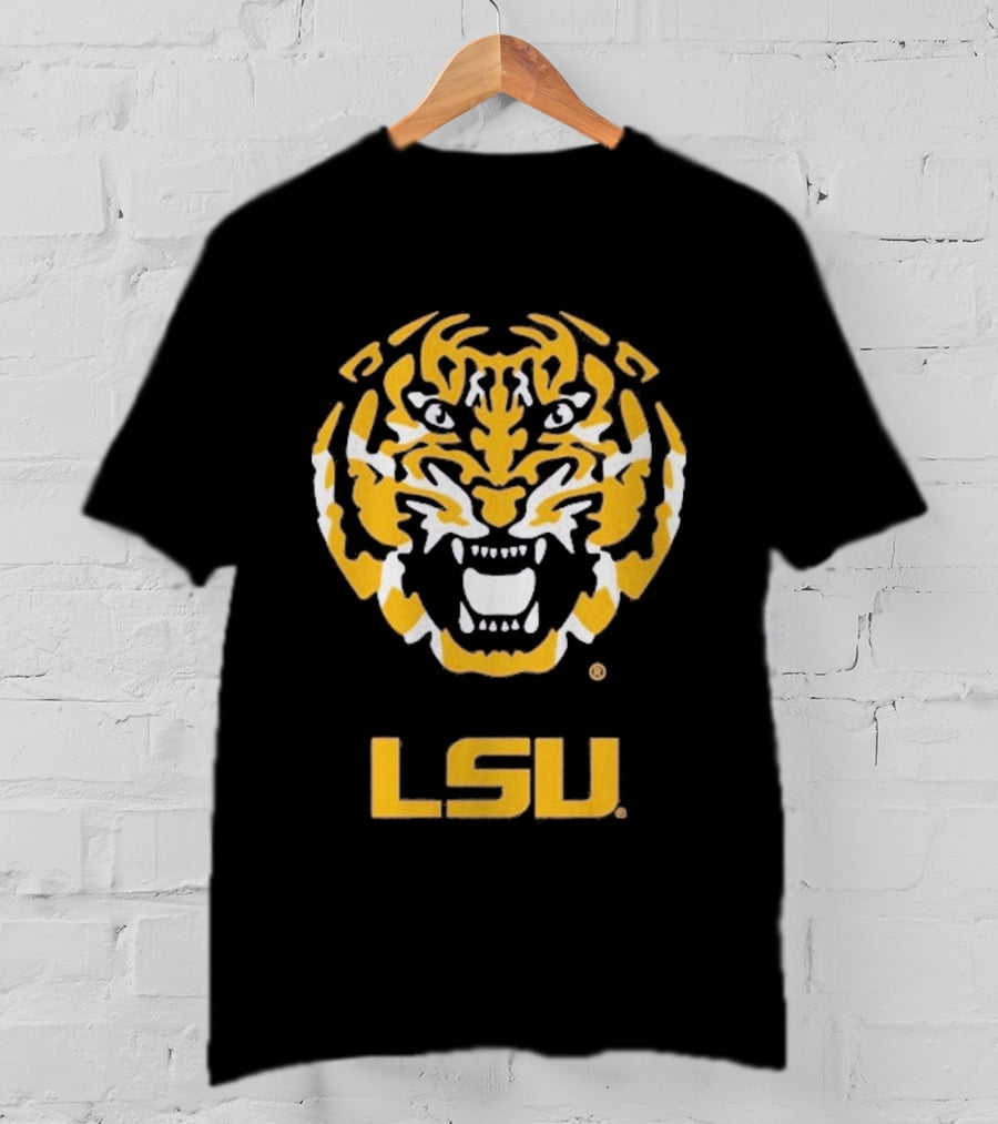 LSU Tigers Fierce Tiger Head T-Shirt