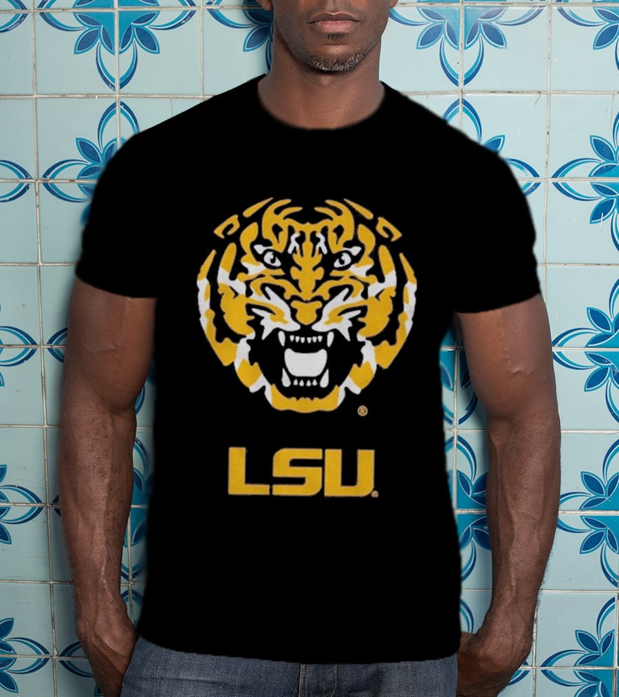LSU Tigers Fierce Tiger Head T-Shirt