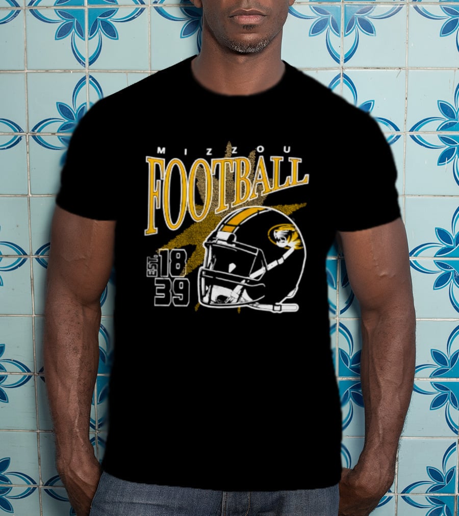 Mizzou Football 1839 Helmet Missouri Tigers NCAA T-Shirt