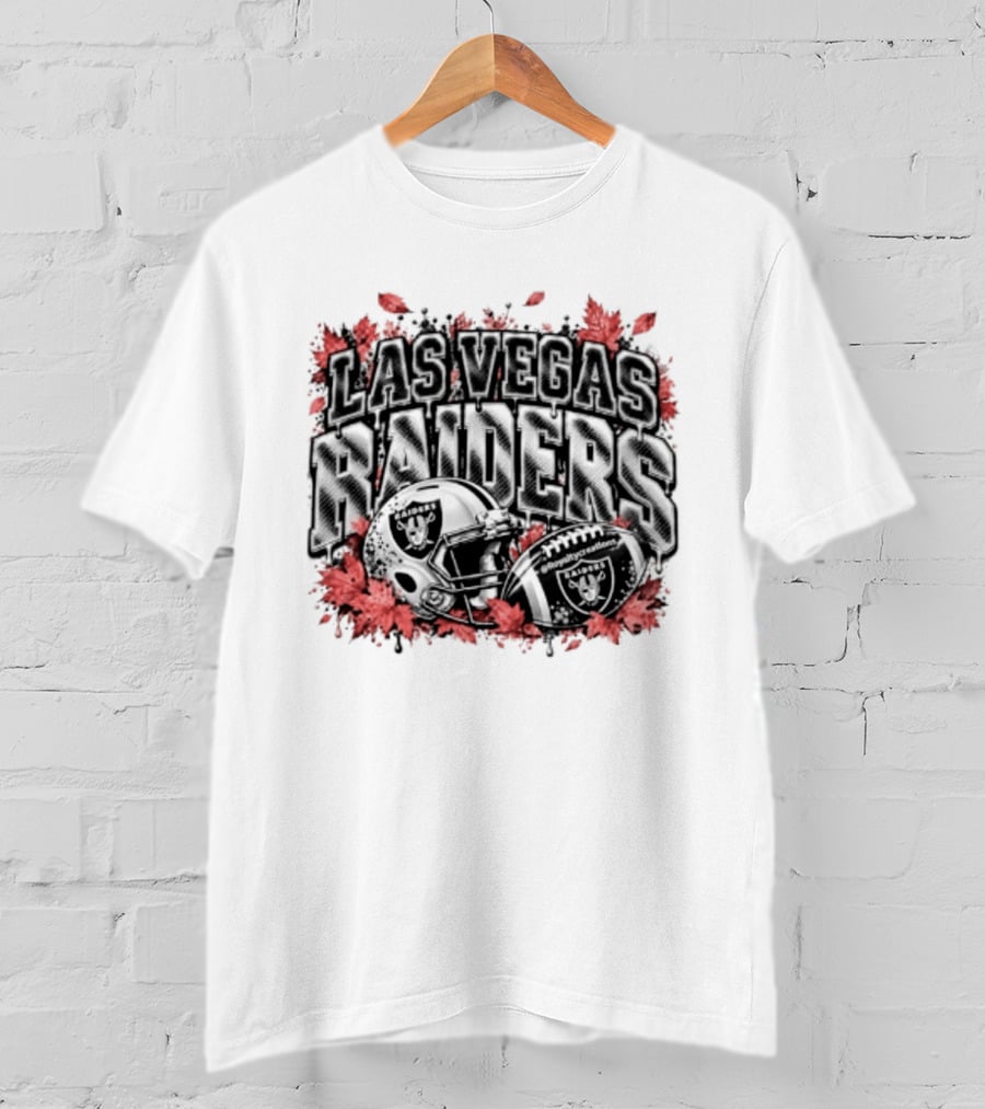 Las Vegas Raiders Football Helmet Blood Red Halloween 2026 T-Shirt