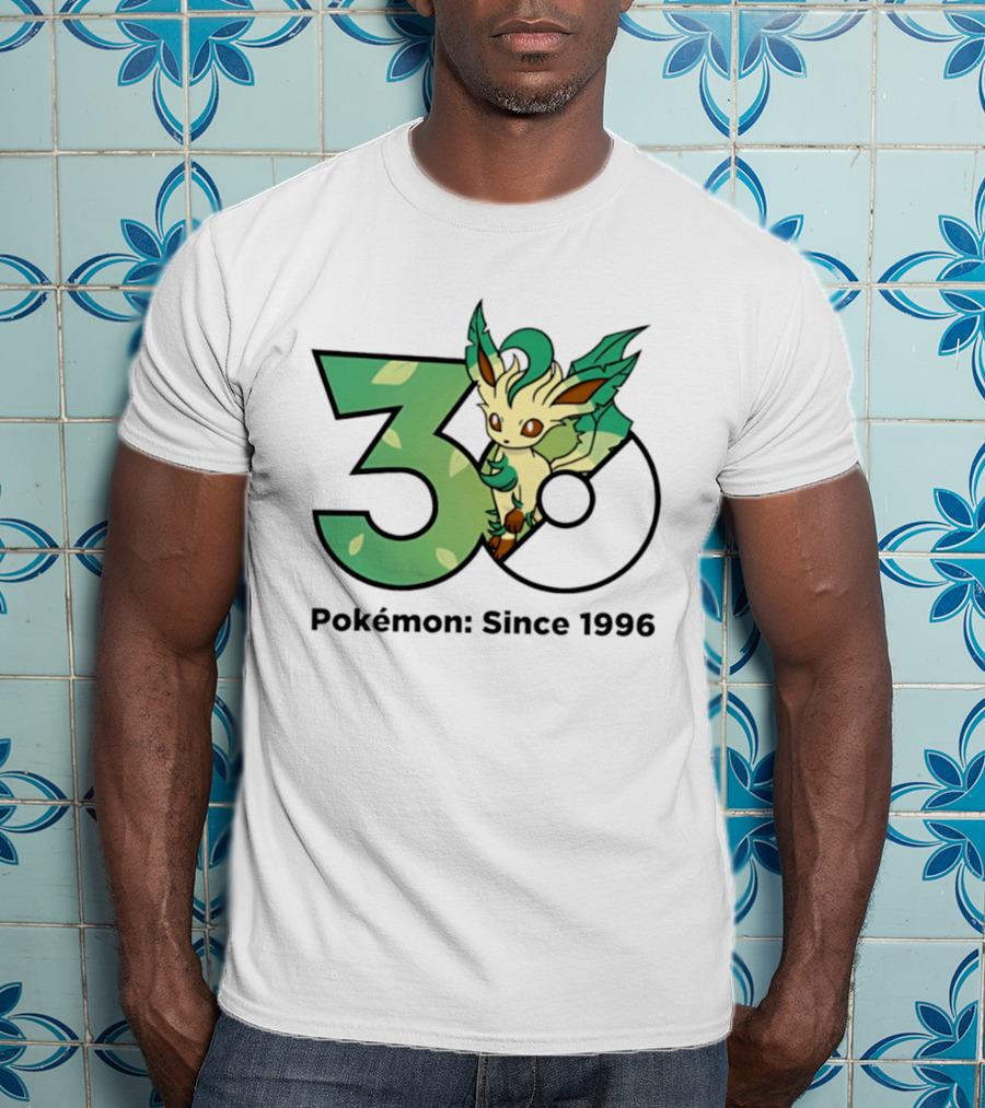 Leafeon Pokemon 30th Anniversary Since 1996 T-Shirt