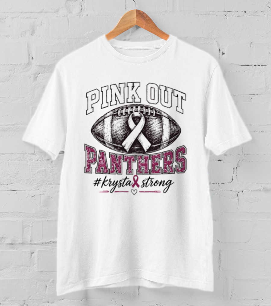 Plano East Pink Out Panthers Krysta Strong T-Shirt