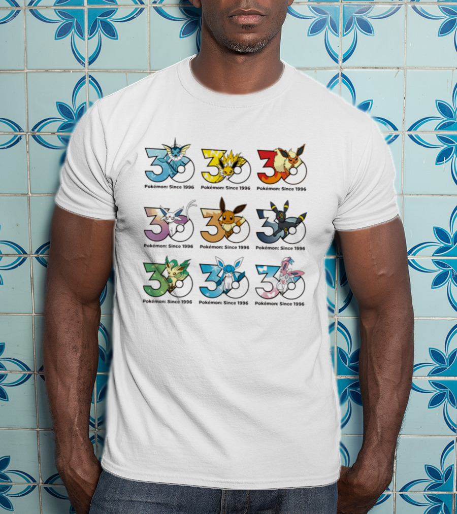 Pokemon Since 1996 Eevee Evolutions 30th Anniversary Collection T-Shirt